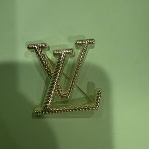 New upcycled Louis Vuitton Gold tone Brooch